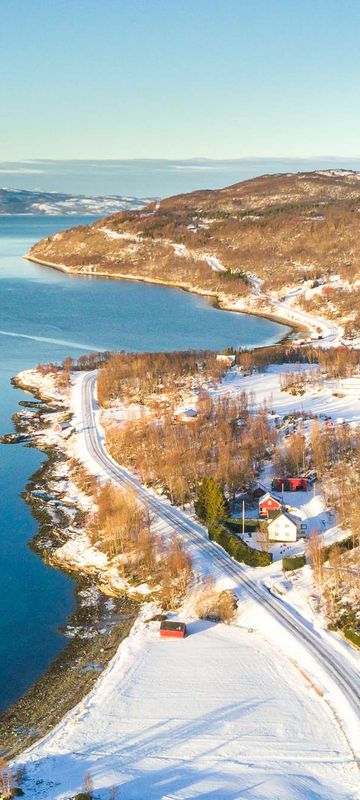 northern norway aerial view over malangsfjord gt