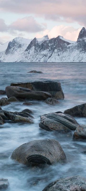 northern norway fjord view from shoreline senja istk