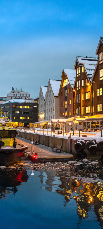 northern norway tromso winter harbour adstk