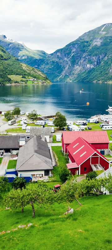 norway fjords geiranger town view istk