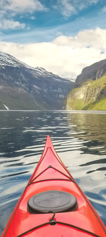 norway fjords geirangerfjord kayak pov istk