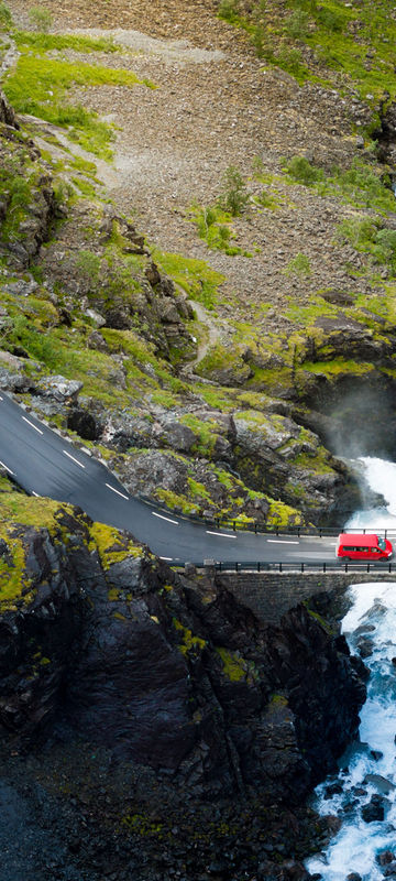 norway fjords trollstigen road aerial view istk