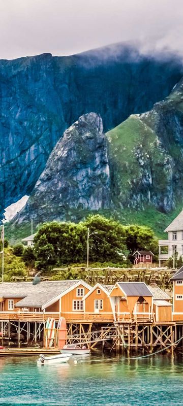 norway sakrisoy village reinefjord lofoten istk