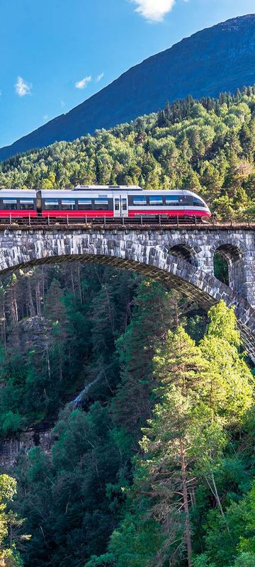 norway scenic train journey over kylling bridge istk