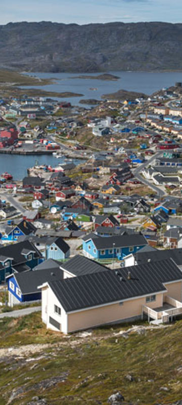 south greenland qaqortoq town view vg