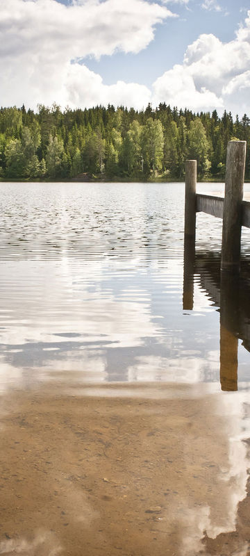 sweden varmland lake eldan jetty summer vs