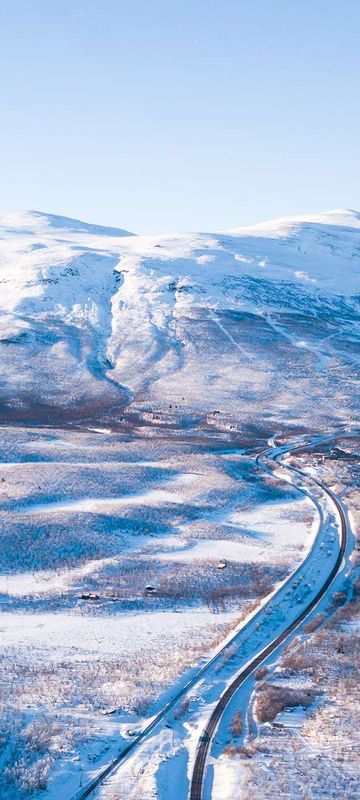 swedish lapland abisko mountain station nat park aerial istk