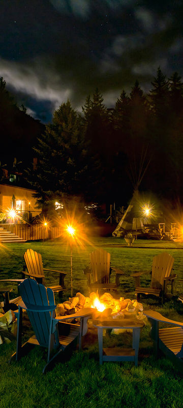 tweedsmuir park lodge external fire pit