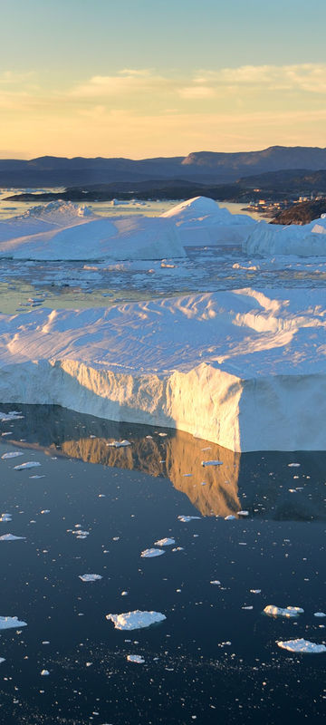 west greenland illulissat aerial sea ice boat greenlandtb