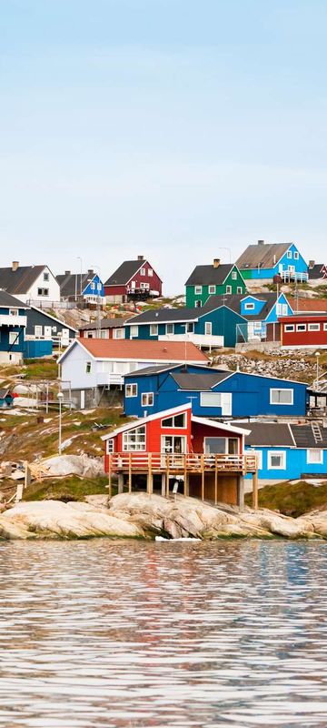 west greenland ilulissat colourful houses istk