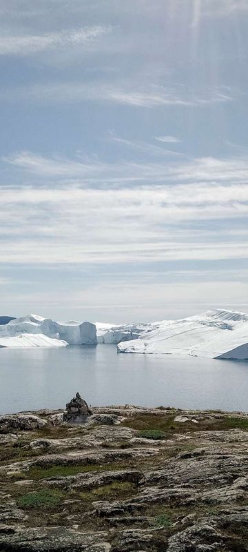 west greenland view across ilulissat icefjord vg