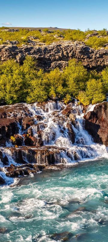 west iceland hraunfossar summer istk