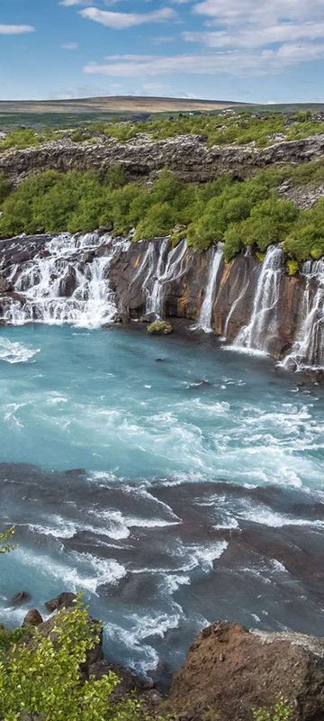 west iceland hraunfossar view rth