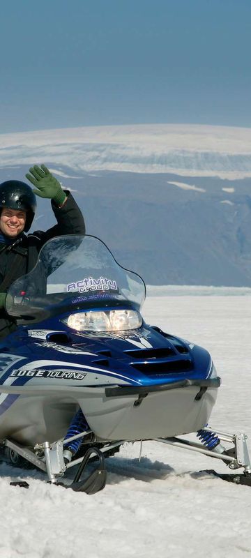 west iceland snowmobiling on langjokull rth