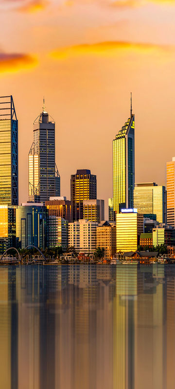 western australia perth swan river sunset istk