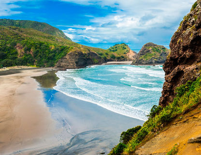 new zealand auckland piha beach as