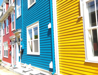 st johns colourful houses
