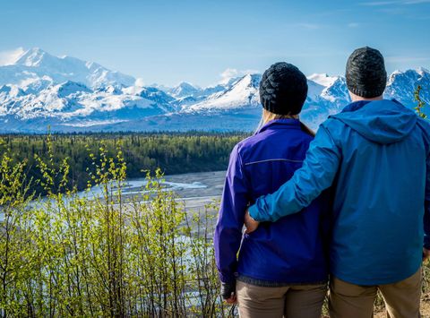 Admiring the view over Denali National Park