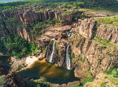 australia kakadu national park scenic flight over twin falls waterfall