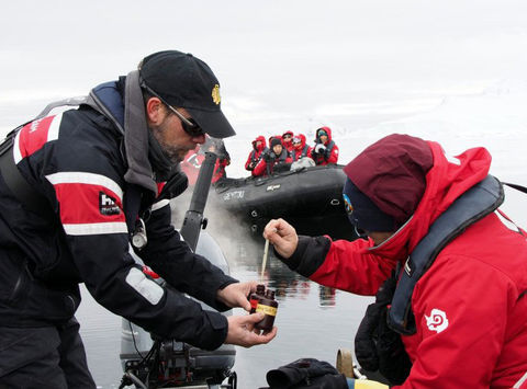 citizen science taking phytoplankton samples antarctica pl