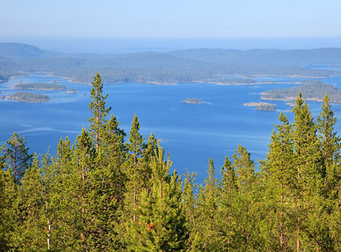 finland fin lapland lake inari is