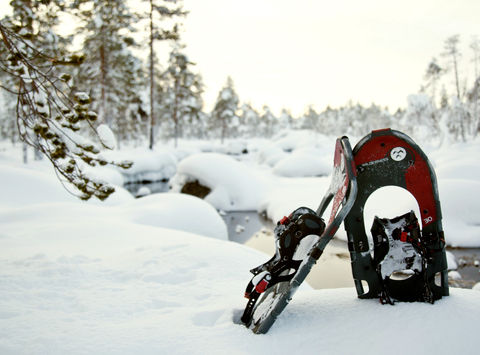 finland snowshoes snow