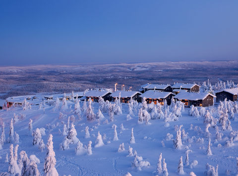 finnish lapland iso syote view of fjelltop accommodation