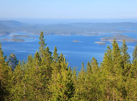 finnish lapland view across lake inari summer istk