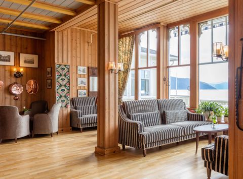 fjords kviknes hotel lounge with view