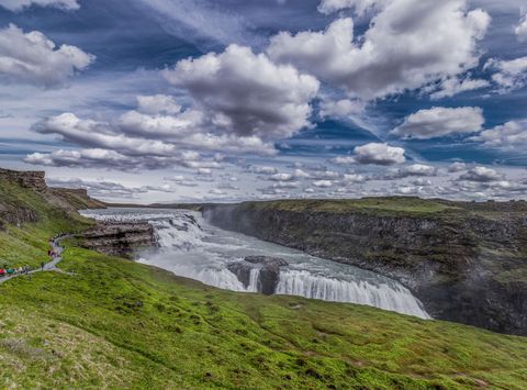 iceland golden circle gullfoss clouds rth