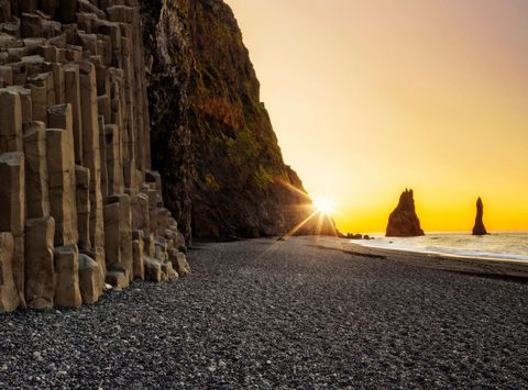 iceland reynisdrangar from reynisfjara beach istk