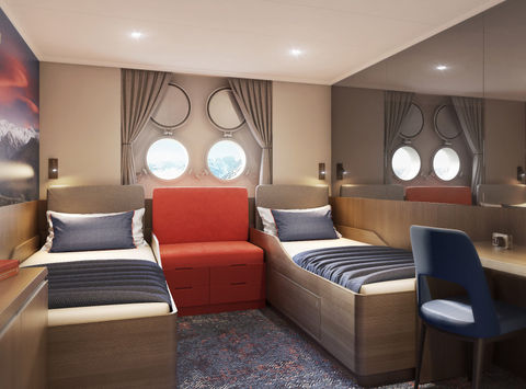 mv hondius twin cabin with porthole