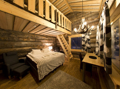 nellim rustic log suite interior