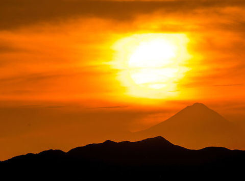 new zealand tongariro guided walk sunset over volcano