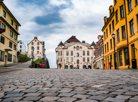 norway fjords alesund city centre street view istk