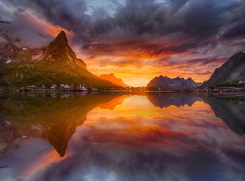 norway lofoten midnight sun vnor m