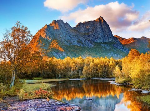 norway mountains nordland county autumn istk