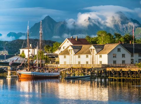 norway svolvaer old harbour lofoten istk