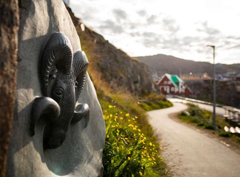 south greenland qaqortoq wall carvings vg