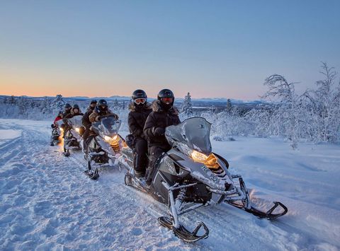 sweden camp ripan snowmobiling