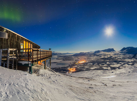 sweden lapland abisko aurora sky station evening view rth