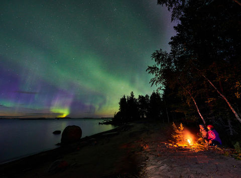 swedish lapland autumn campfire brandon lodge