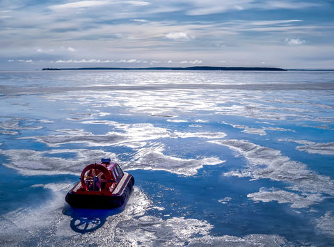 swedish lapland brandon hovercraft on archipelago drone rth