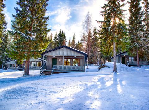 swedish lapland brandon lodge cabins amongst trees gr