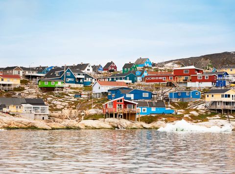 west greenland ilulissat colourful houses istk