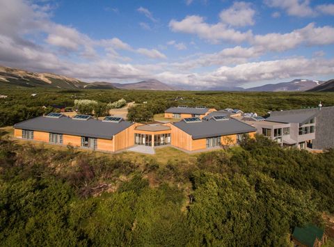 west hotel husafell drone view of hotel