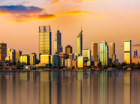 western australia perth swan river sunset istk