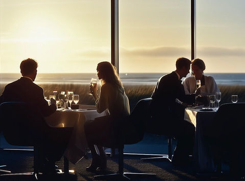 Dining at Black Sand Hotel