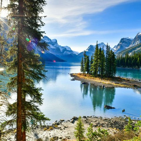 Spirit Island and Maligne Lake, Jasper National Park