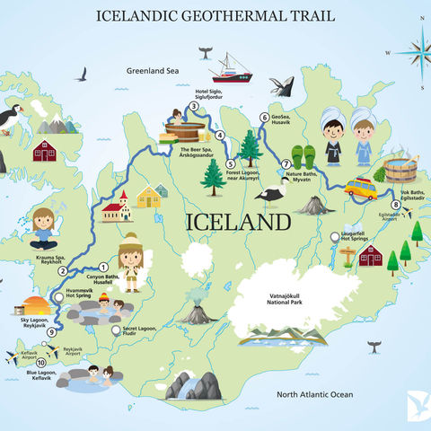 iceland geothermal trail map discover the world